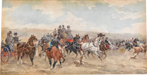 Rückkehr von der Rennbahn in Triest